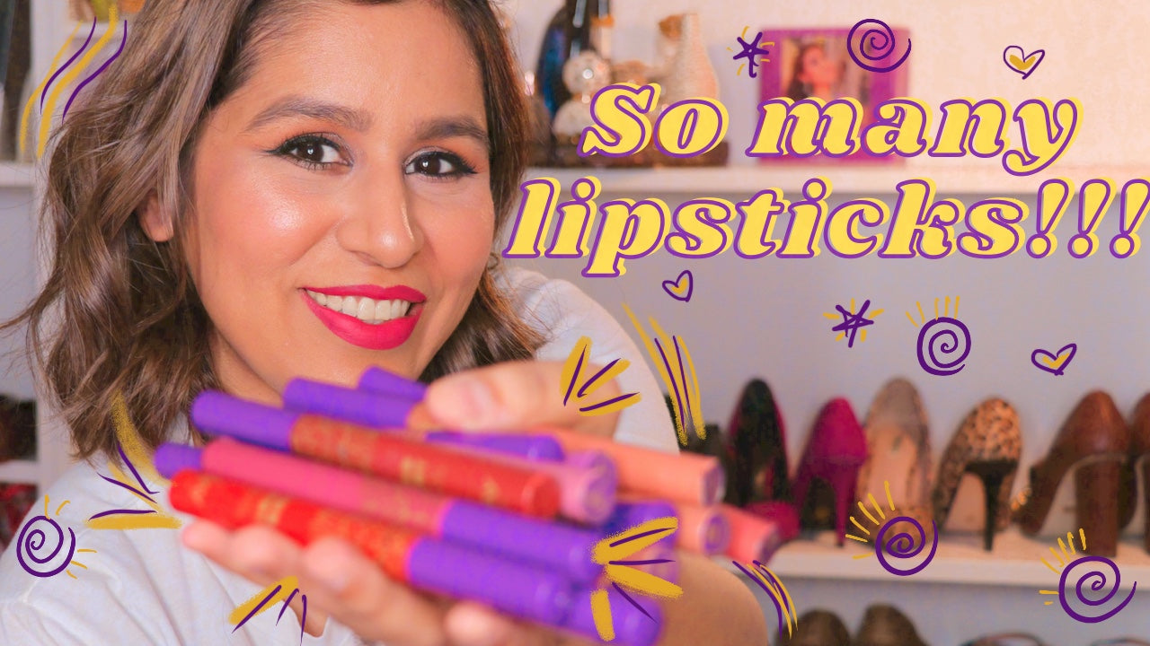 SIDE BY SIDE SWATCHES OF MOD SKOT LIQUID LIPSTICKS BY ZAY BEAUTY - ALL 20 SHADES